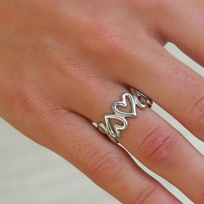 Anillo corazones