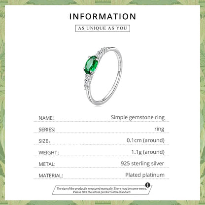 Anillo con piedra verde