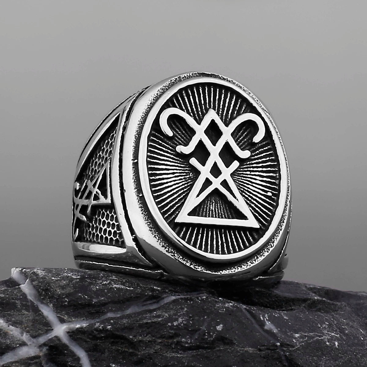 Stainless steel signet ring