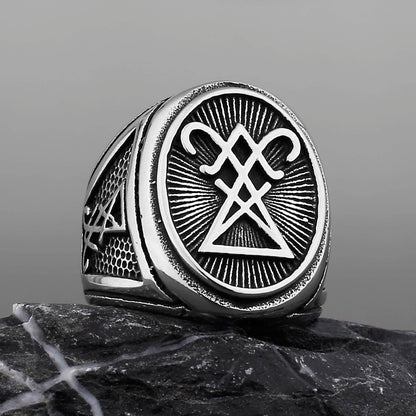 Stainless steel signet ring