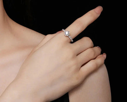 Anillo Solitario Corona Brillante Transparentes