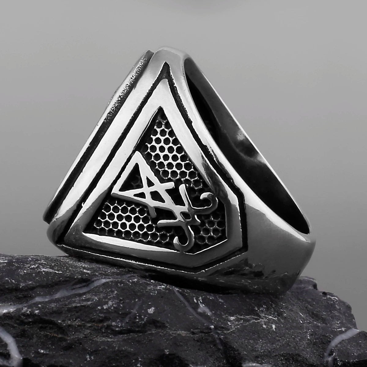 Stainless steel signet ring