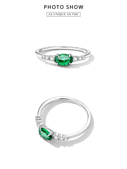 Anillo con piedra verde