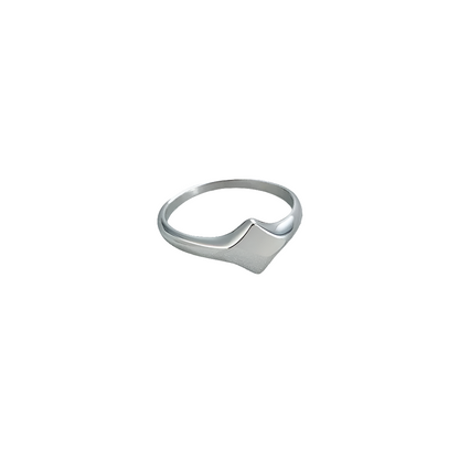 Elegant stainless steel signet ring