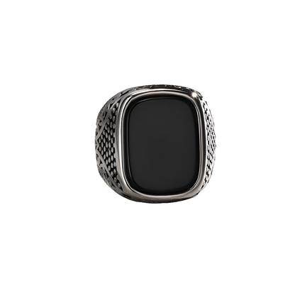 Black Onyx Signet Ring for Men