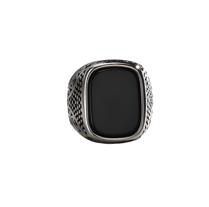 Black Onyx Signet Ring for Men